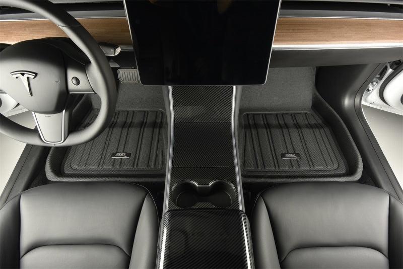 3D MAXpider 2020-2022 Tesla Model 3 Elitect 1st & 2nd Row Floormats - Black - Image 4