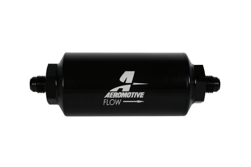 Aeromotive In-Line Filter - (AN-6 Male) 10 Micron Fabric Element Bright Dip Black Finish - Image 5