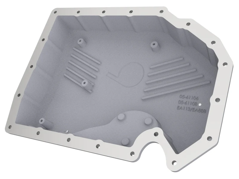 aFe 05-19 VW 1.8L/2.0L w/o Oil Sensor Engine Oil Pan Raw POWER Street Series w/ Machined Fins - Image 3