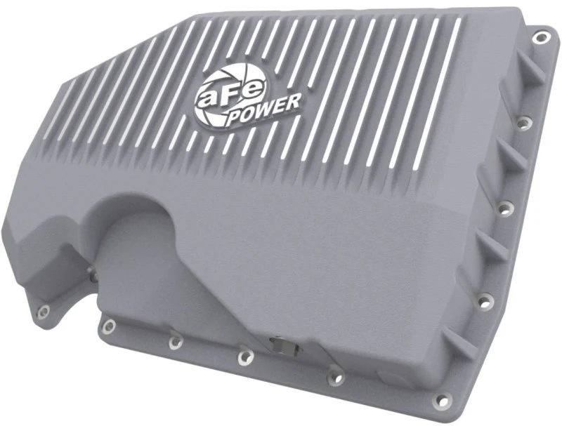 aFe 05-19 VW 1.8L/2.0L w/o Oil Sensor Engine Oil Pan Raw POWER Street Series w/ Machined Fins - Image 5