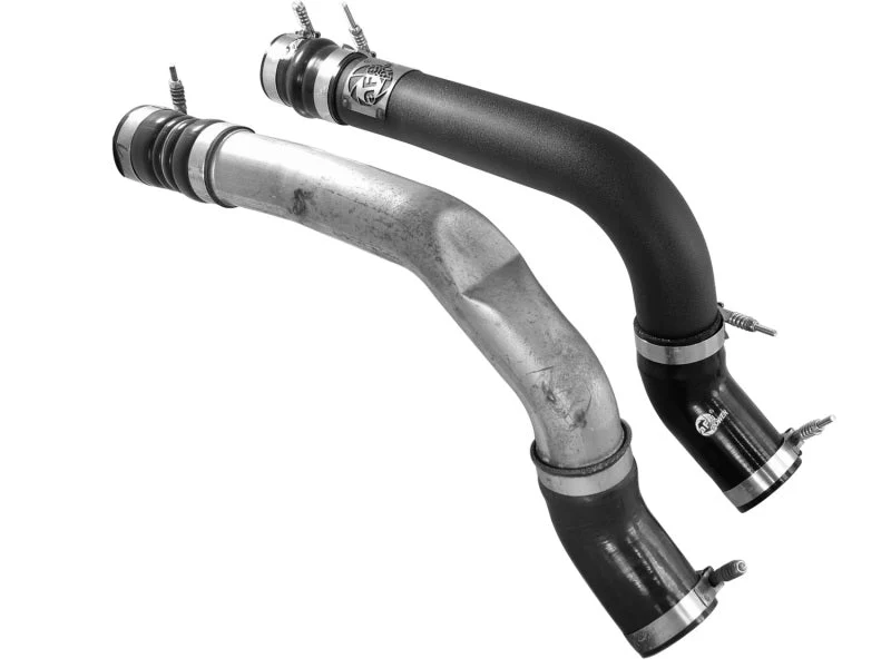 aFe BladeRunner 3in Black Intercooler Tubes Hot & Cold Side Kit for 13-14 Dodge RAM Diesel 6.7L (td) - Image 3