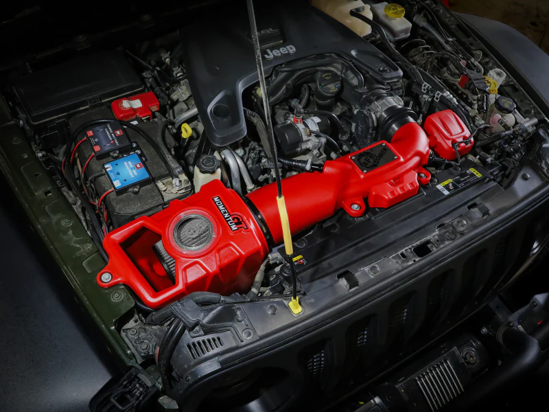 aFe Momentum GT Pro DRY S Cold Air Intake System 2018+ Jeep Wrangler (JL) V6 3.6L (Red Edition) - Image 2
