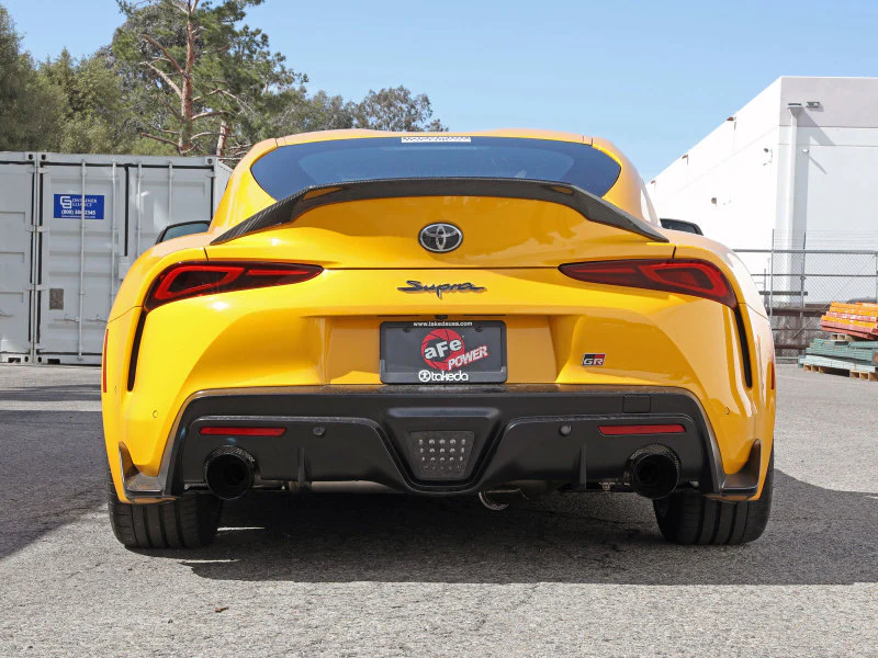 aFe POWER Takeda 2021 Toyota Supra 2.0L (t) 2.5in-3in 304 SS CB Exhaust w/ Black Tips - Image 2