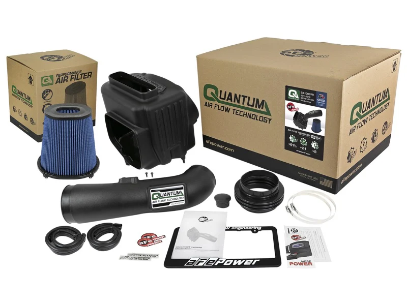 aFe Quantum Pro 5R Cold Air Intake System 17-18 GM/Chevy Duramax V6-6.6L L5P - Oiled - Image 5