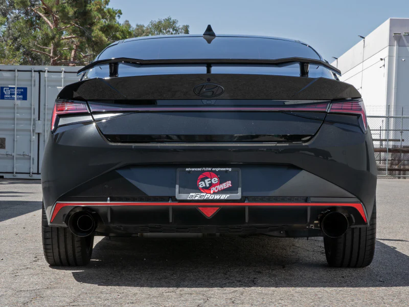 aFe Takeda Hyundai Elantra N 22-23 L4-2.0L (t) 3in 304 SS Cat-Back Exhaust w/ Black Tips - Image 4