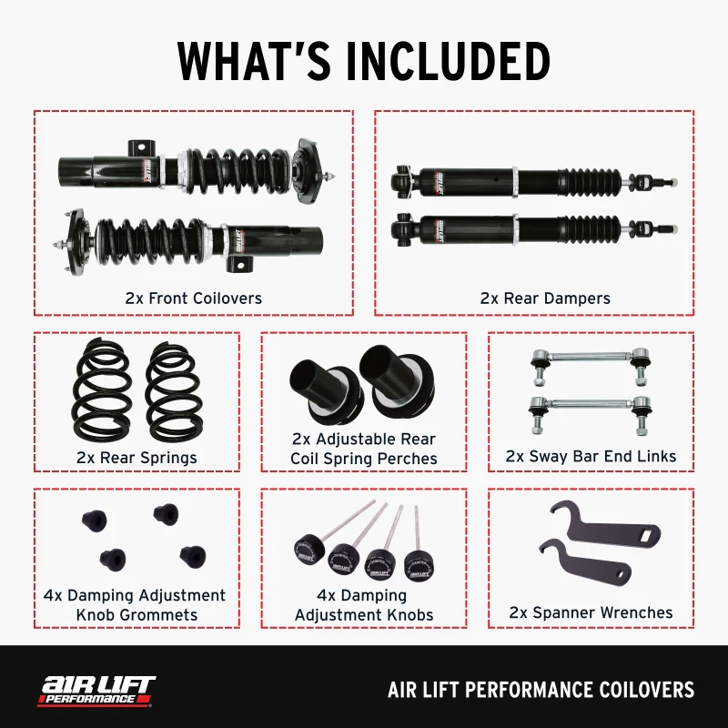 Air Lift Performance 15-20 Audi A3 / 15-24 VW GTI Coilover Kit - Image 4
