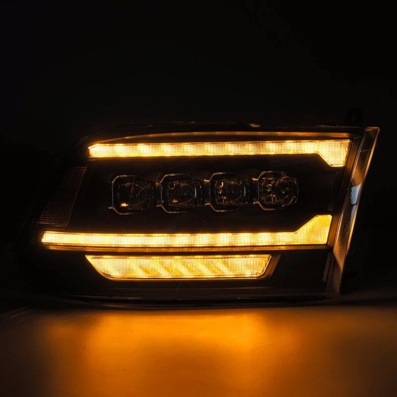 AlphaRex 09-18 Dodge Ram 2500 NOVA LED Proj Headlights Plank Style Design Black w/ Activation Light - Image 7