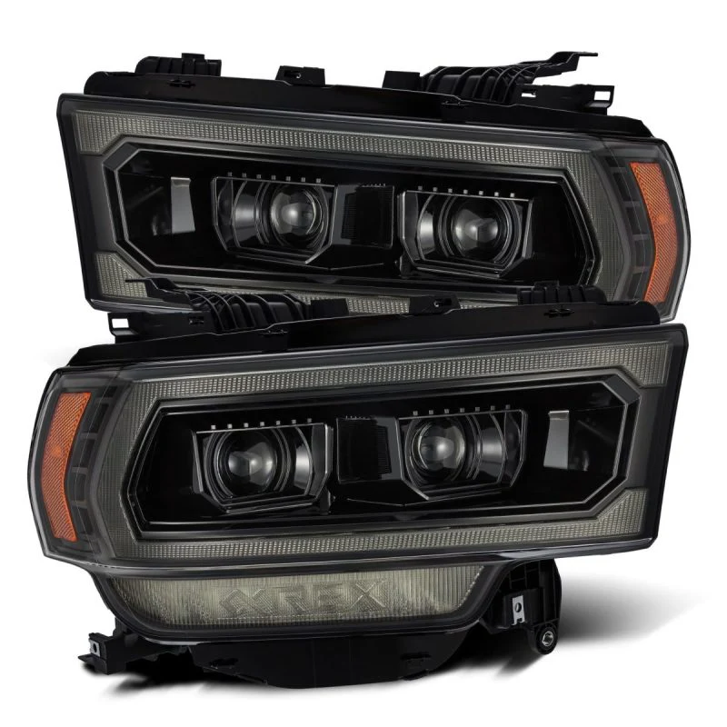 AlphaRex 19-21 Ram 2500 PRO-Series Projector Headlights Plank Style Alpha Black w/Activation Light - Image 6