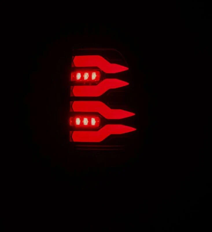 AlphaRex 97-03 Ford F150 / 99-16 Ford F250/F350/F450/F550 LUXX-Series LED Tail Lights - Black/Red - Image 2