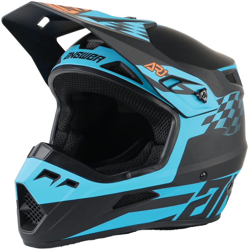 Answer AR1 Sweep Helmet Black/Astana/Hyper Orange Youth - Large - Image 4