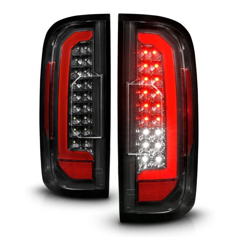 ANZO 15-21 GMC Canyon Full LED Taillights w/ Red Lightbar Black Housing/Clear Lens - Image 11