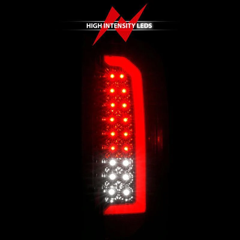 ANZO 15-21 GMC Canyon Full LED Taillights w/ Red Lightbar Black Housing/Clear Lens - Image 5