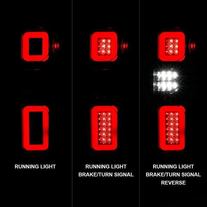 ANZO 19-21 Chevy Silverado Full LED Taillights Black Housing Clear Lens G2 (w/C light Bars) - Image 4