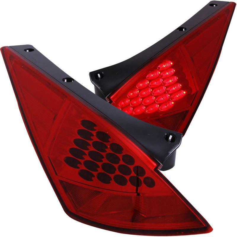 ANZO 2003-2005 Nissan 350Z LED Taillights Red - Image 2