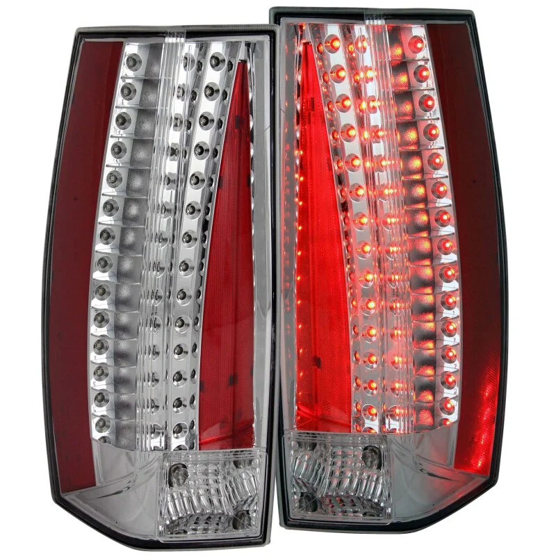 ANZO 2007-2011 Cadillac Escalade LED Taillights Chrome - Image 2