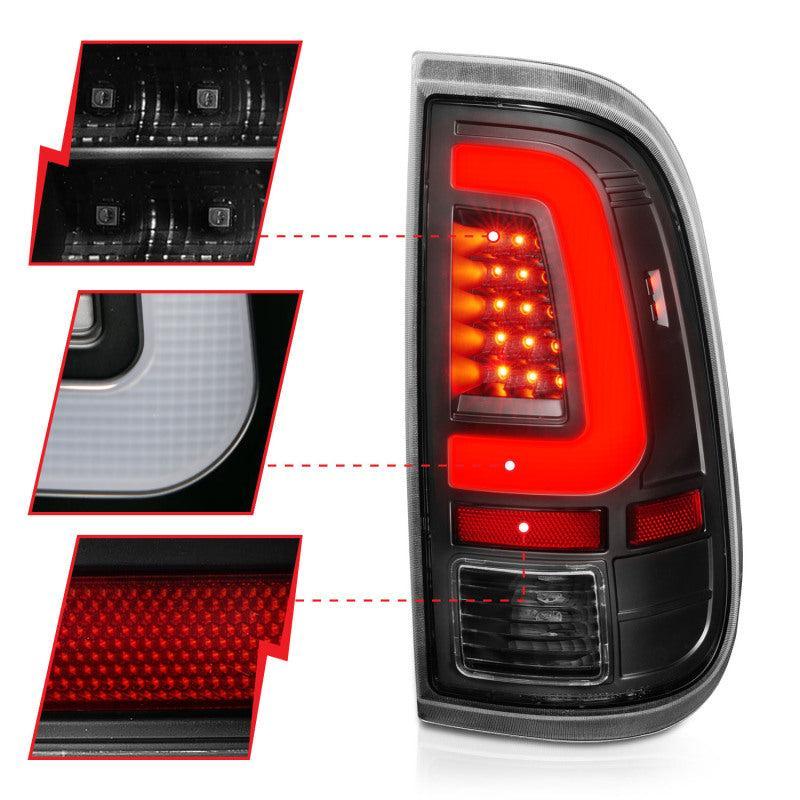 ANZO 2008-2016 Ford F-250 LED Taillights Black Housing Clear Lens (Pair) - Image 12
