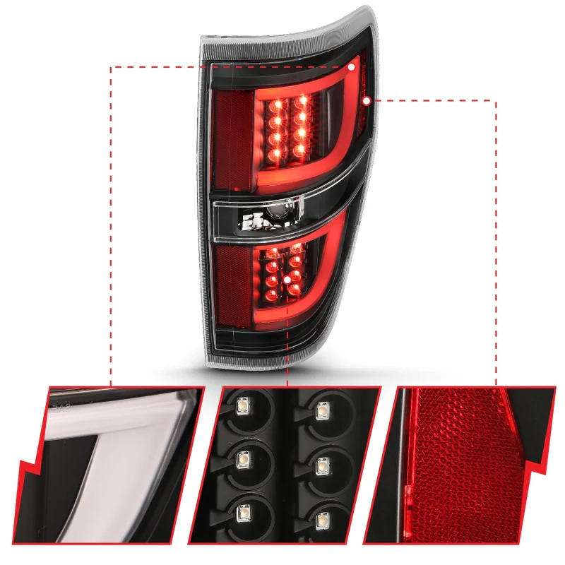 ANZO 2009-2013 Ford F-150 LED Taillights Black - Image 10