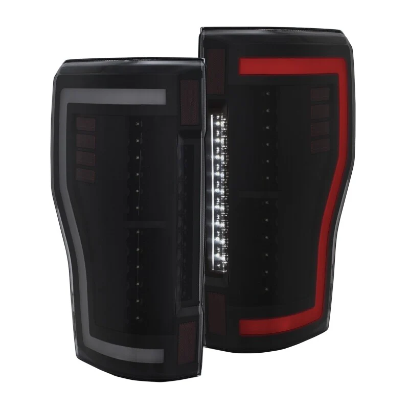 ANZO 2017+ Ford F-250 LED Taillights - Black/Smoke - Image 2
