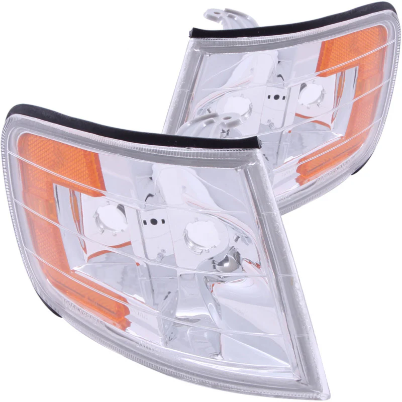 ANZO Corner Lights 1994-1997 Honda Accord Euro Corner Lights Chrome w/ Amber Reflector - Image 2