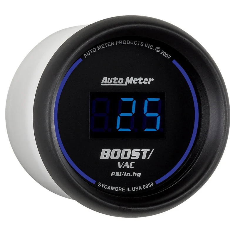 Autometer Cobalt Digital 52.4mm Black Vacuum/Boost Gauge - Image 2