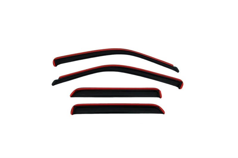 AVS 01-07 Toyota Highlander Ventvisor In-Channel Front & Rear Window Deflectors 4pc - Smoke - Image 14