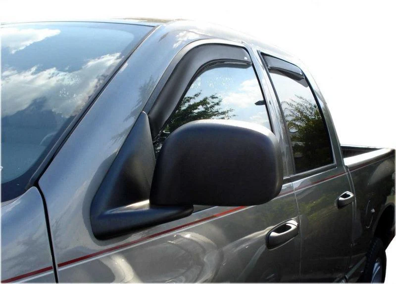 AVS 02-08 Dodge RAM 1500 Quad Cab Ventvisor In-Channel Front & Rear Window Deflectors 4pc - Smoke - Image 7