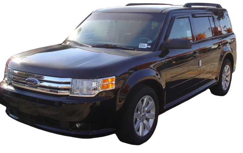 AVS 09-18 Ford Flex Ventvisor Outside Mount Window Deflectors 4pc - Smoke - Image 4