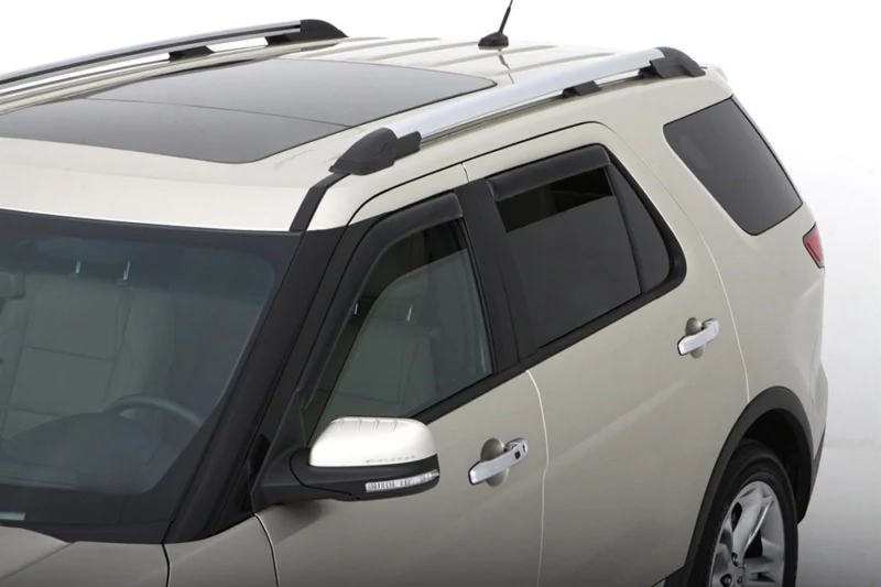 AVS 11-18 Ford Explorer Ventvisor In-Channel Front & Rear Window Deflectors 4pc - Smoke - Image 3