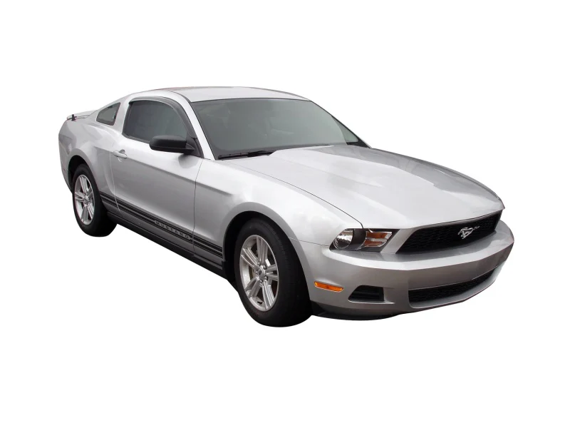 AVS 12-14 Ford Mustang Ventvisor Outside Mount Window Deflectors 2pc - Smoke - Image 3