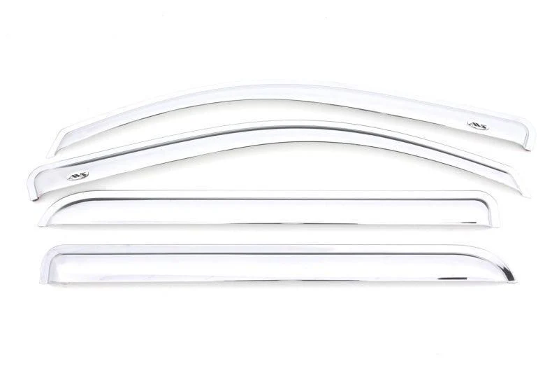 AVS 15-18 Chevy Silverado 2500 Crew Cab Ventvisor Front & Rear Window Deflectors 4pc - Chrome - Image 5