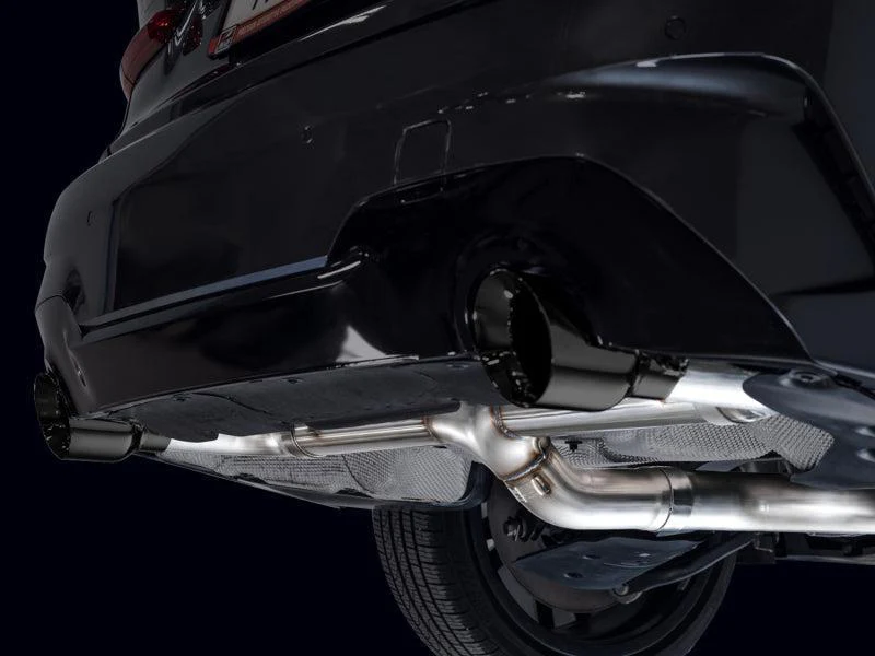 AWE 19-23 BMW 330i / 21-23 BMW 430i Base G2X Track Edition Axle Back Exhaust - Diamond Black - Image 6