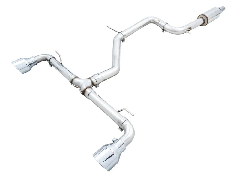 AWE 2022 VW GTI MK8 Track Edition Exhaust - Chrome Silver Tips