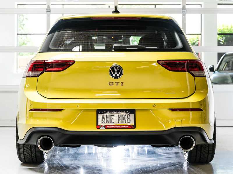 AWE 2022 VW GTI MK8 Track Edition Exhaust - Chrome Silver Tips - Image 2