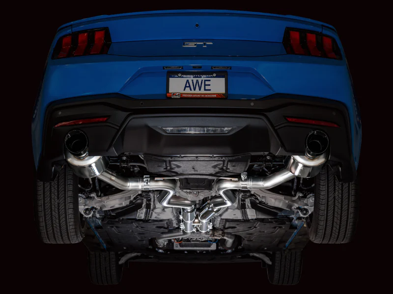 AWE 2024 Ford Mustang GT Fastback S650 RWD Touring Catback Exhaust w/ Dual Diamond Black Tips - Image 5
