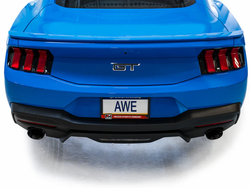 AWE 2024 Ford Mustang GT Fastback S650 RWD Touring Catback Exhaust w/ Dual Diamond Black Tips - Image 7