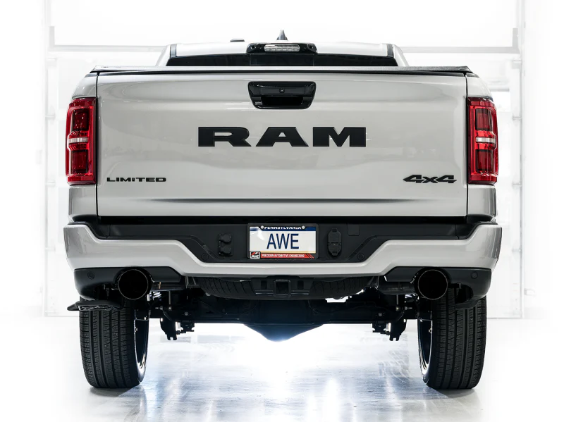 AWE 25+ RAM 1500 3.0TT 0FG Catback Touring Exhaust - Diamond Black Tips - Image 5