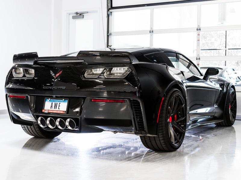 AWE Tuning 14-19 Chevy Corvette C7 Z06/ZR1 (w/AFM) Track Edition Axle-Back Exhaust w/Chrome Tips - Image 3