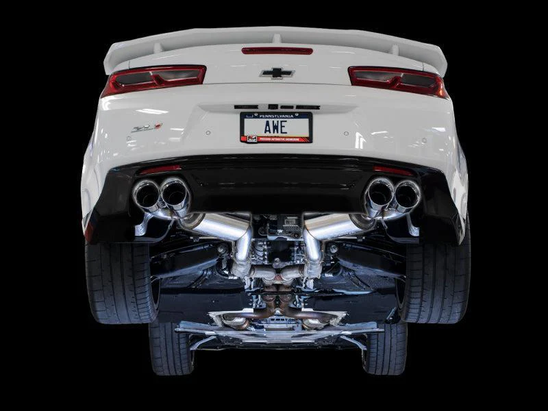 AWE Tuning 16-19 Chevrolet Camaro SS Axle-back Exhaust - Touring Edition (Quad Chrome Silver Tips) - Image 2