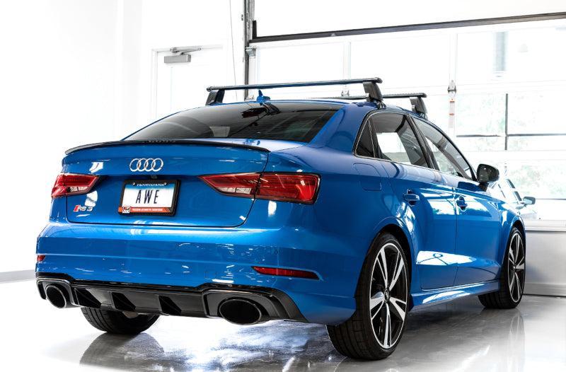 AWE Tuning 17-19 Audi RS3 8V Track Edition Exhaust - Diamond Black Tips RS-Style Tips - Image 2