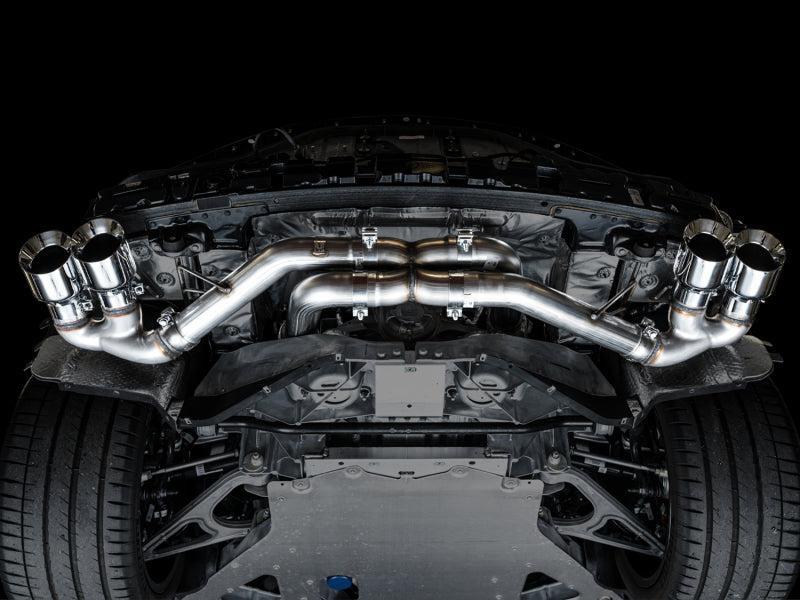 AWE Tuning 2020 Chevrolet Corvette (C8) Track Edition Exhaust - Quad Chrome Silver Tips - Image 2