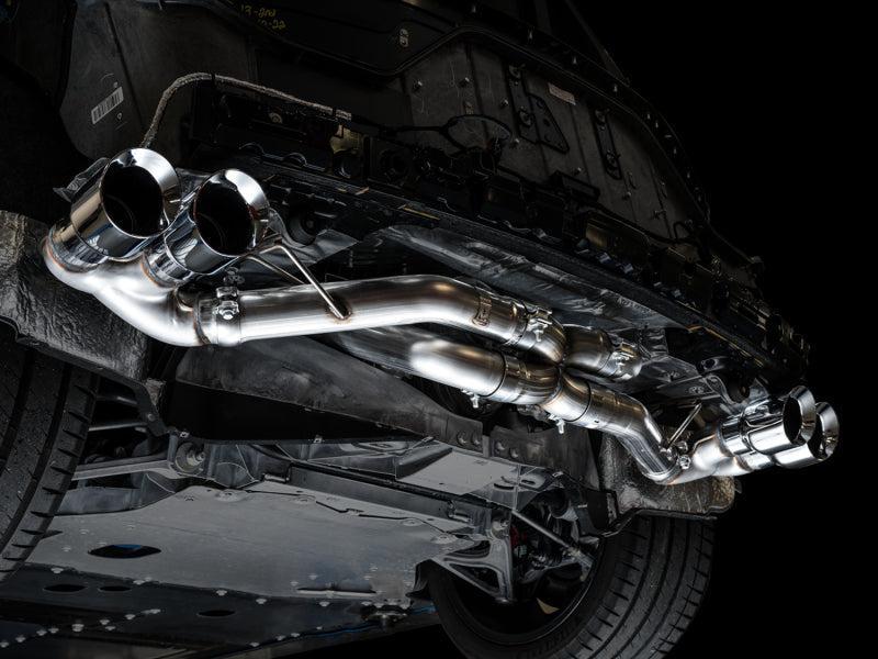 AWE Tuning 2020 Chevrolet Corvette (C8) Track Edition Exhaust - Quad Chrome Silver Tips - Image 5