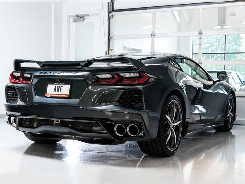 AWE Tuning 2020 Chevrolet Corvette (C8) Track Edition Exhaust - Quad Chrome Silver Tips - Image 6
