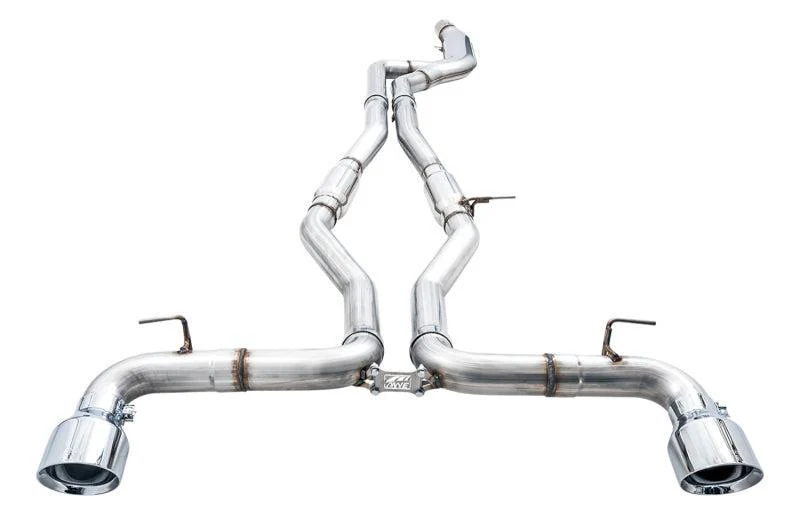 AWE Tuning 2020 Toyota Supra A90 Track Edition Exhaust - 5in Chrome Silver Tips - Image 6