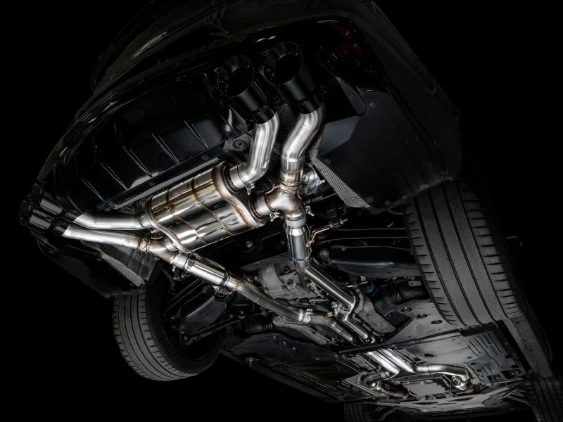 AWE Tuning 2021+ Cadillac CT4-V Blackwing SwitchPath Exhaust - Diamond Black Tips - Image 3