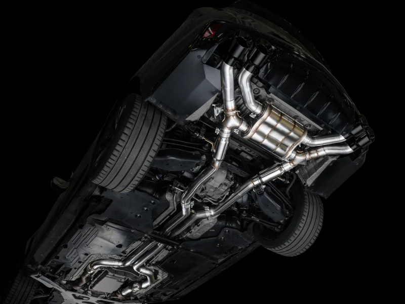 AWE Tuning 2021+ Cadillac CT4-V Blackwing SwitchPath Exhaust - Diamond Black Tips - Image 7