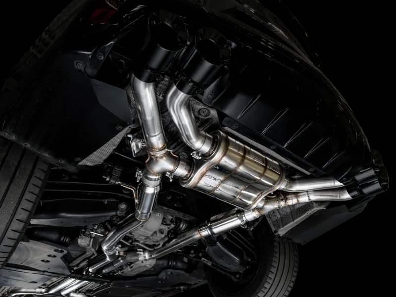 AWE Tuning 2021+ Cadillac CT4-V Blackwing SwitchPath Exhaust - Diamond Black Tips - Image 8