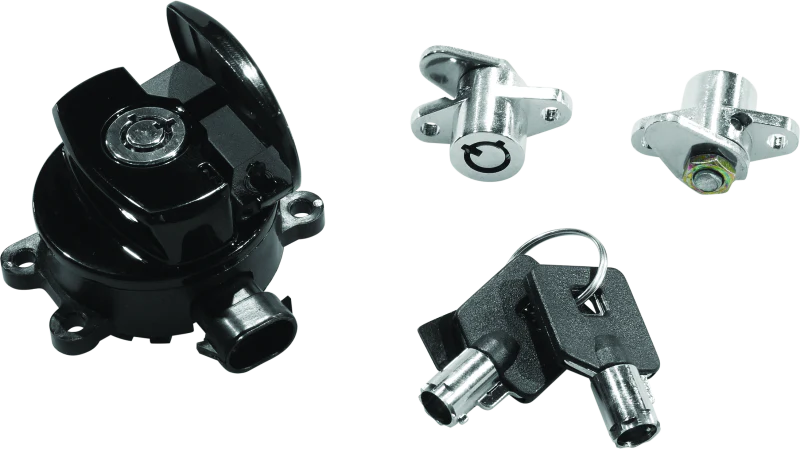 Bikers Choice 14-21 Road King Black Ignition Switch & Saddlebag Lock Kit