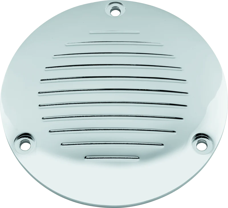Bikers Choice 70-98 Big Twin Chrome Grooved 3 Hole Derby Cover
