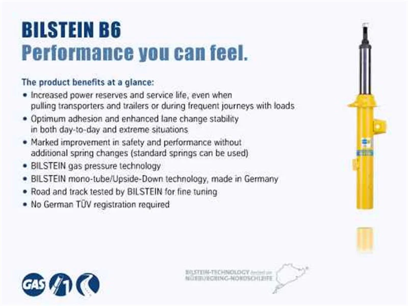 Bilstein B6 15-18 Subaru Outback Front Right Monotube Shock Absorber - Image 2