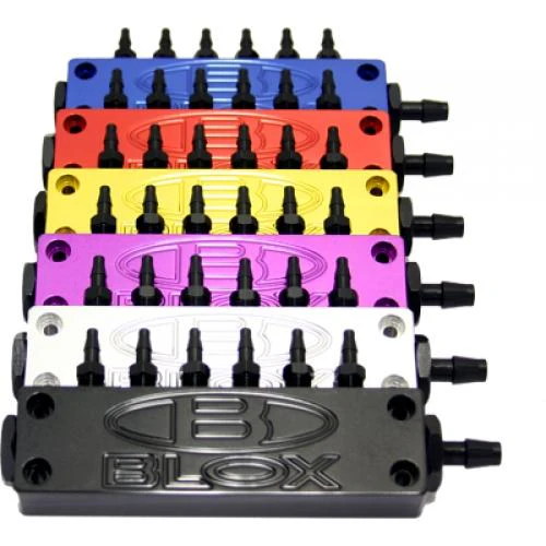 BLOX Racing Billet 6-Port Vacuum Manifold Kit - Black - Image 2